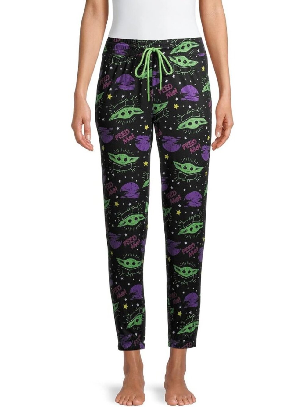 Cozy Baby Yoda Jogger Capri Pants | Women's Lounge & Sleepwear, Perfect for